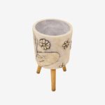 Flora Stone Tripod Planter