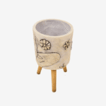 Flora Stone Tripod Planter