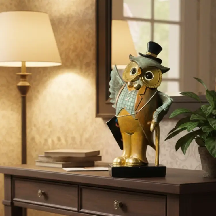 Decorative owl statue