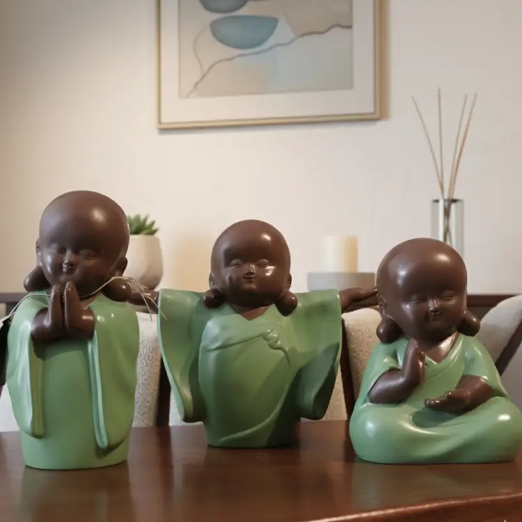 three buddhas statue