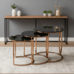 Black Top Nest Tables
