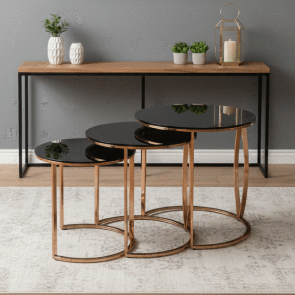 Black Top Nest Tables