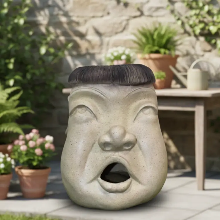 Stone Face Planter
