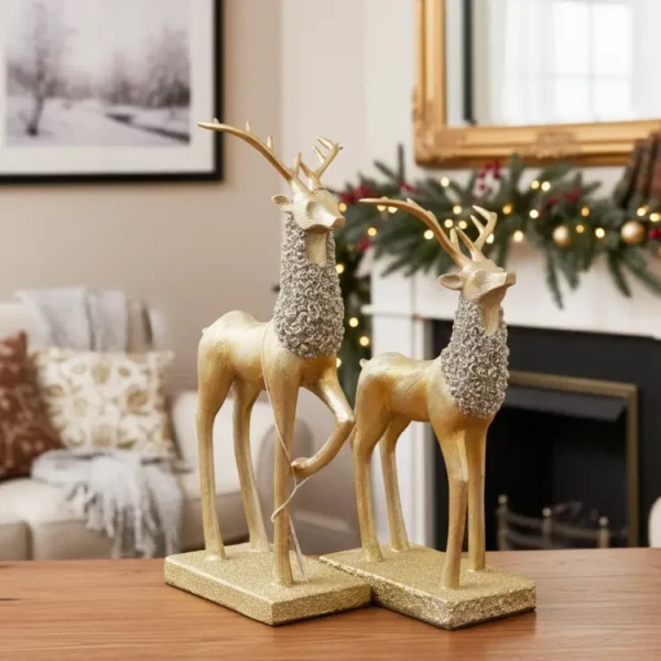 Gilded majesty deer duo