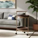 Gilded Orbit Bar Cart