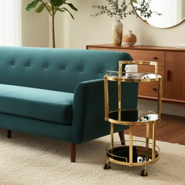 Golden Loop Bar Cart