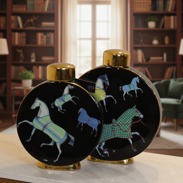 Round bottle glass decor