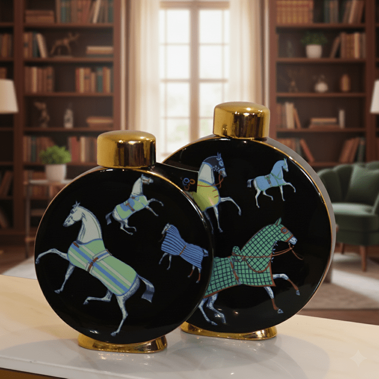 Round bottle glass decor