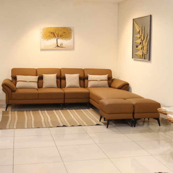 L Shape Brown Sofa