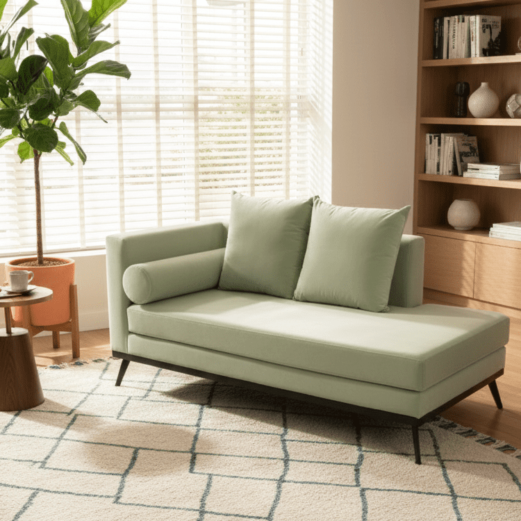 C Green Sage Line Couch