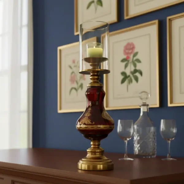 Regency Gold Red Lamp
