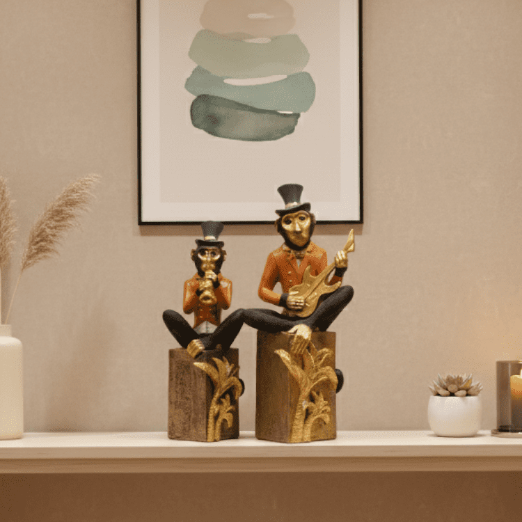 musical monkey showpiece set