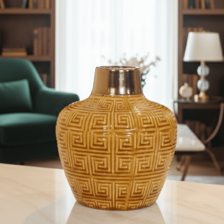 aurelian key brown vase