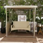 Cream Woven Outdoor Swing