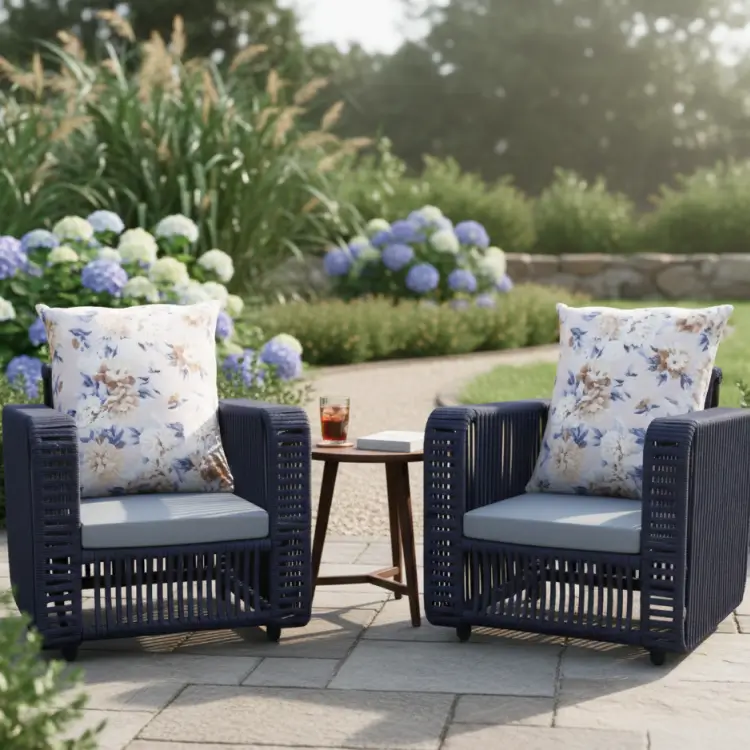 purple stri[ chair and table outer set-3