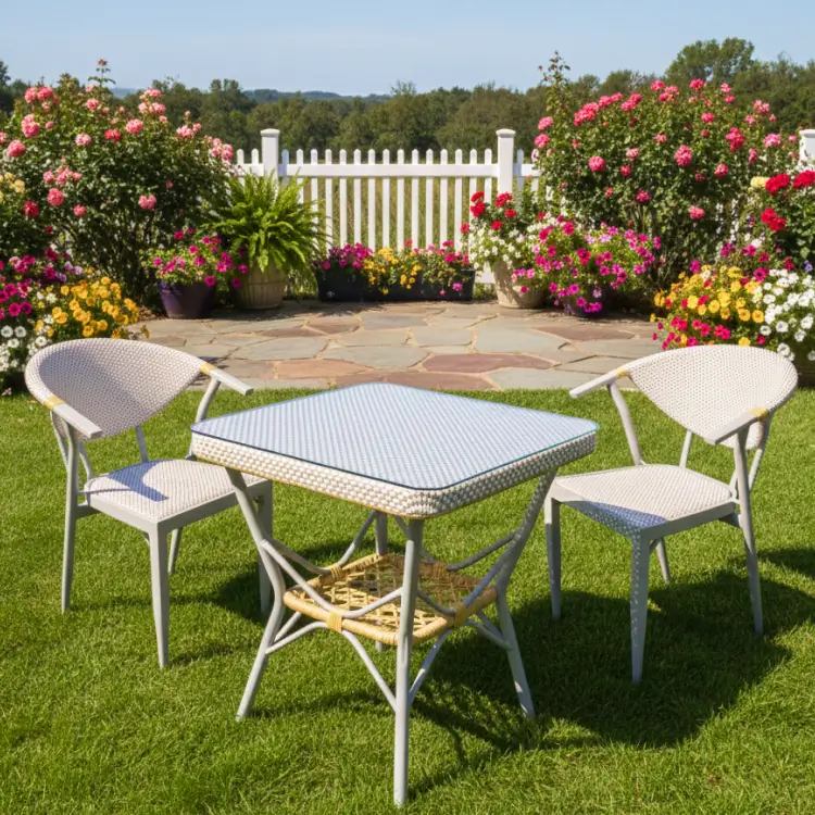 outdoor wicker dining set